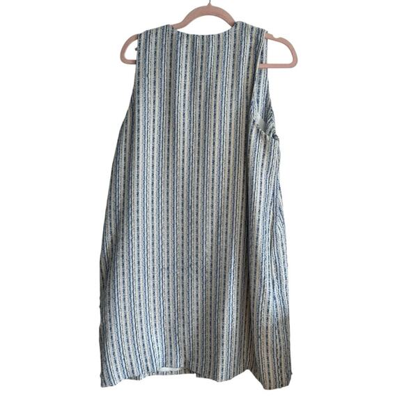 Pomander Place Ethereal Tweed Bianca Blue and White Sleeveless Dress - Picture 4 of 10